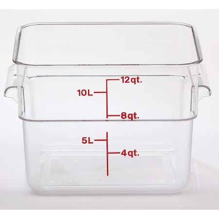 Cambro Cambro 12 qt. Clear Measuring Plastic Square Container, PK6 12SFSCW135